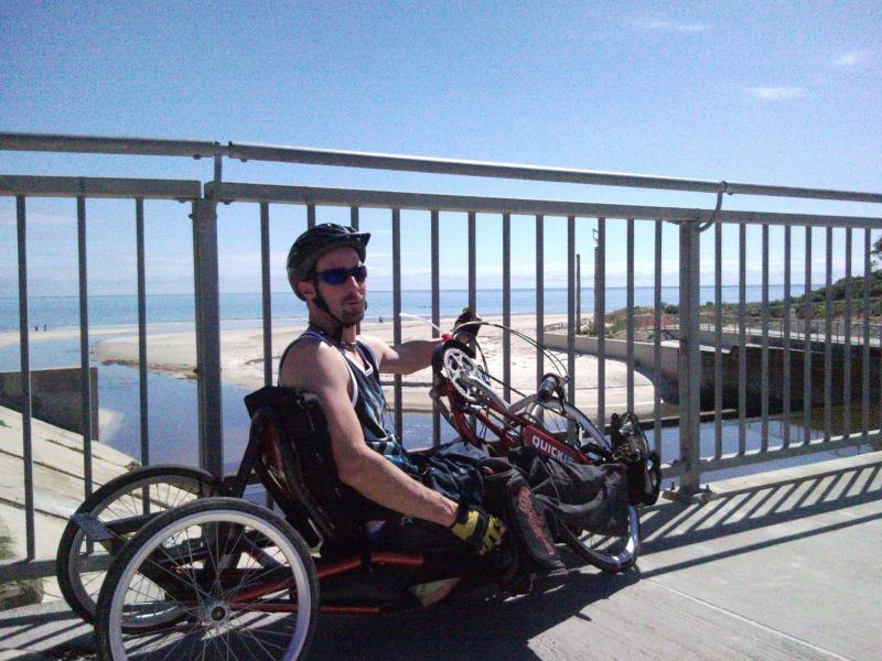 My Hancylcle - okay Im at the beach. 27km (17miles) back to my car!