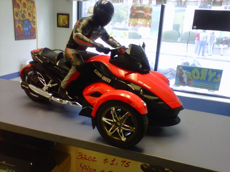 My R/C Can Am spyder. Not available to have one silver like my Silver Flame.