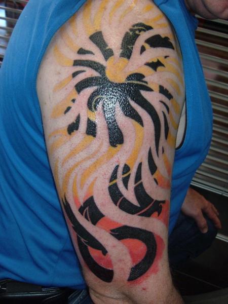 My right arm, tribal dragon