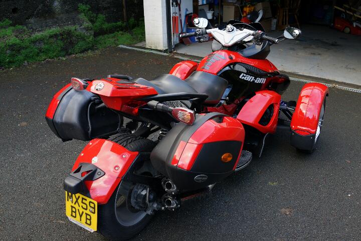 My Spyder rear right side view.