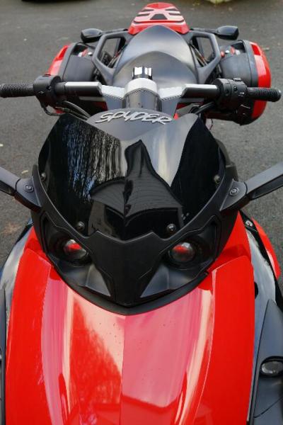 My Spyder windshield view.