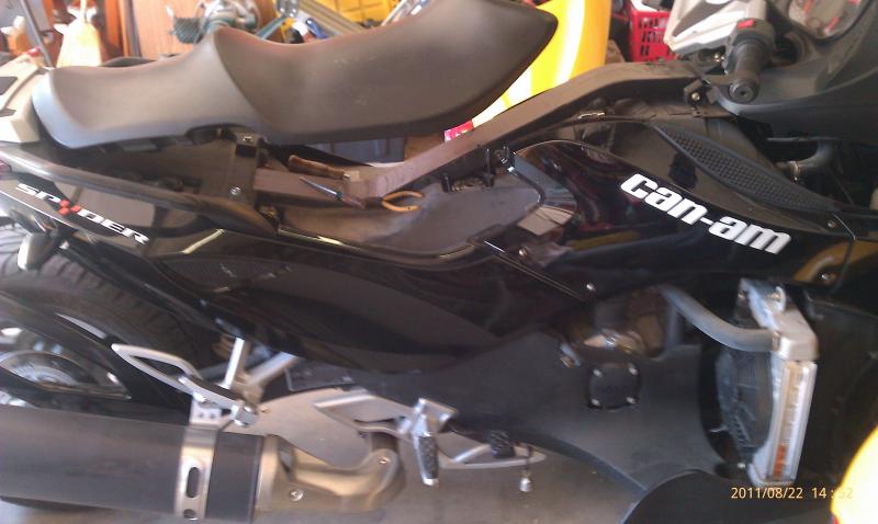 my "squished cricket" while changing out the body panels