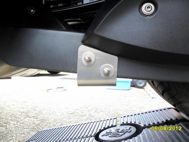 My Staniless Steel bracket attached to the Original 
BRP Belt Guard 

Made by Eddie Sheppard 
Reading UK