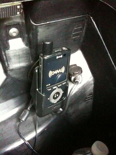 My XMP3 radio mount in the trunk.