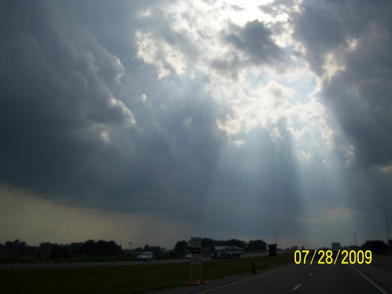 Nearing the border for exit purposes, lovely sky.
