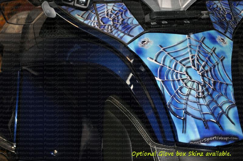 Need more than the Dash skinz? You can add our optional glove box to finish off your custom look.  Contact us: pete@powersportswraps.com