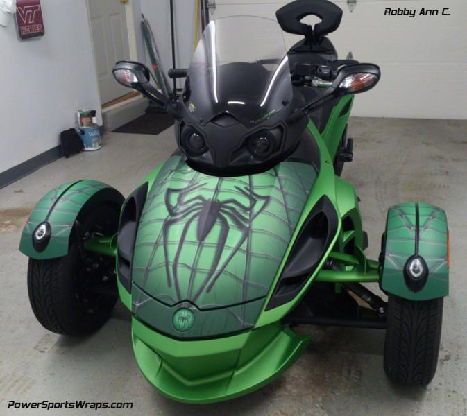 Neutron Green frunk & front fender wrap kit with webs. 814-838-6377