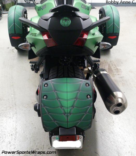 Neutron Green Rear fender Web graphics kit. PowerSportsWraps.com 814-838-6377
