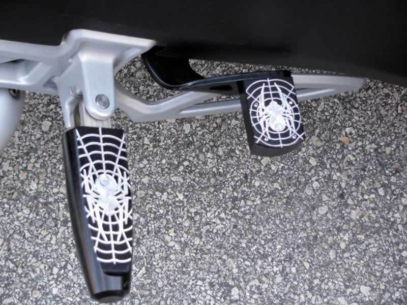 New foot pegs and brake adapter installed