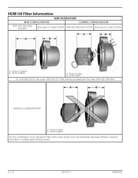 New Oil Filter Information a Page 2