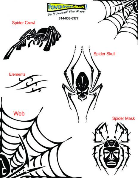 New spiders Sheet- Take a look at 3 new spider elements we have available.  We also have this web which can be used in your design as well.  Let us kn