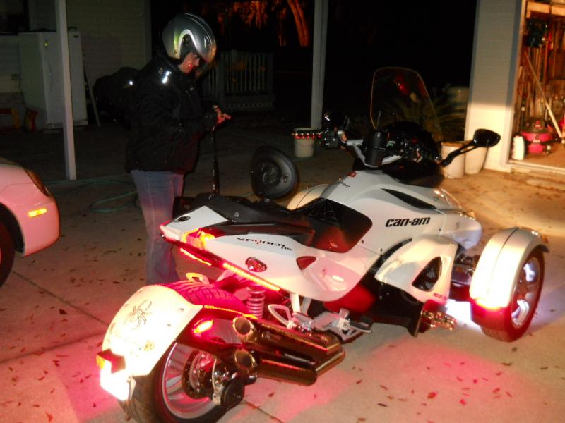 New tag light, which was a reflector, and two red strip ights under seat