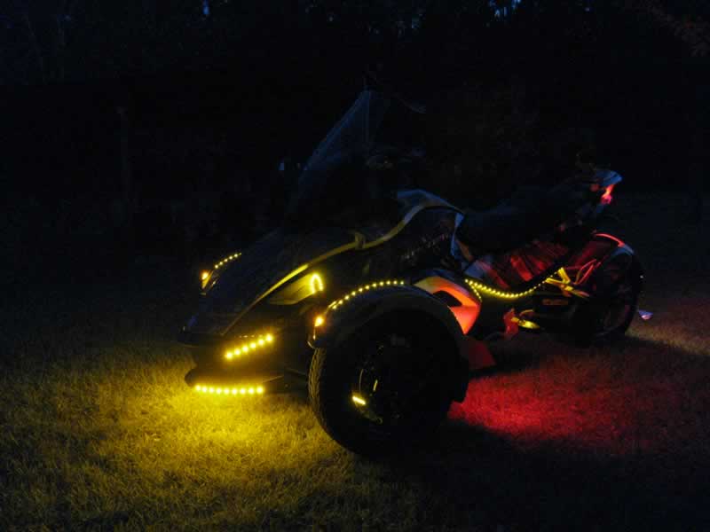 Nose cone, ground effects, fog light rings, fender tips, TricFenderz, Side Markers, and ESI Day Runners with LED Mud Flaps