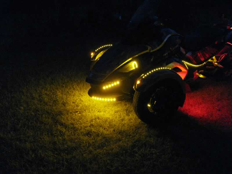 Nose cone, ground effects, fog light rings, fender tips, TricFenderz, Side Markers, and ESI Day Runners with LED Mud Flaps