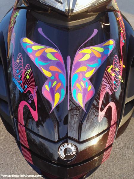 Notice this unique look she wanted using the Ultra Metallic colors and then applying the large variety of colors on top of the butterfly.