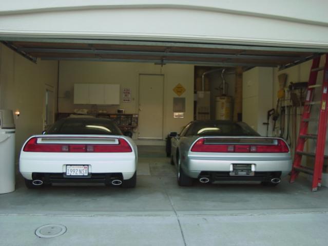 NSXs, white 1992 & silver 1991