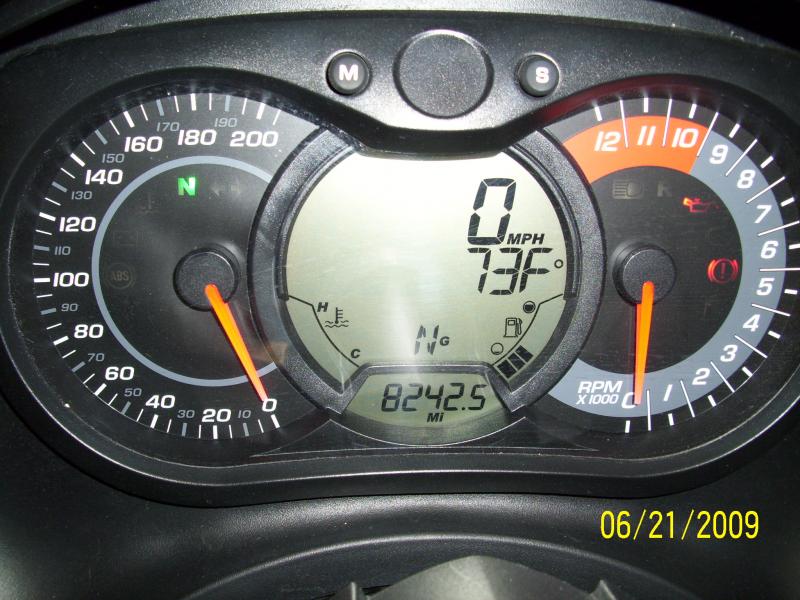 Odometer reading, 700 AM...Cluster was changed so actual mileage is 2765 more miles