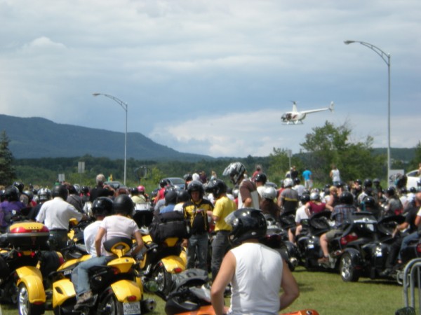 on site - helicopter filming for an upcoming TV show in Quebec (to be aired in October)