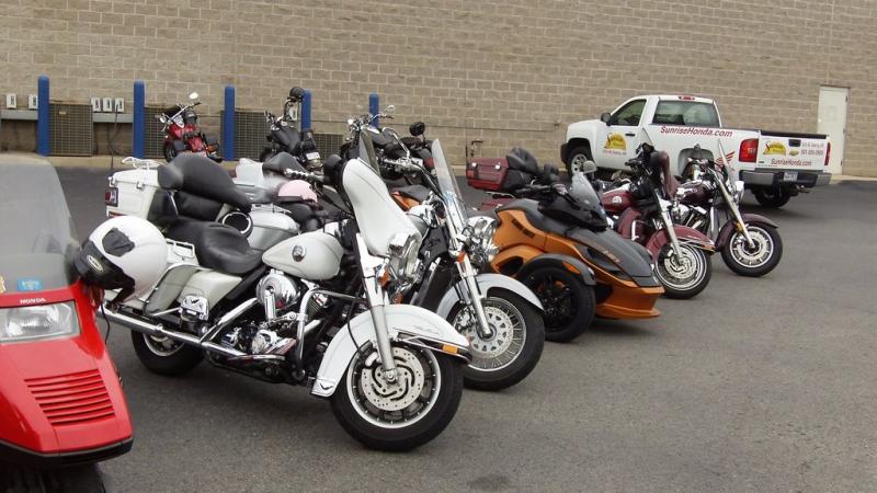 Only Spyder in a group of about 250 bikers