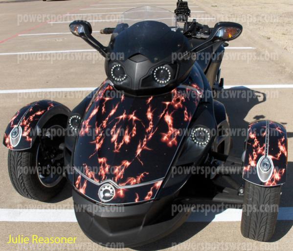 orange stars lightning for Spyder RS, GS, RSS bikes