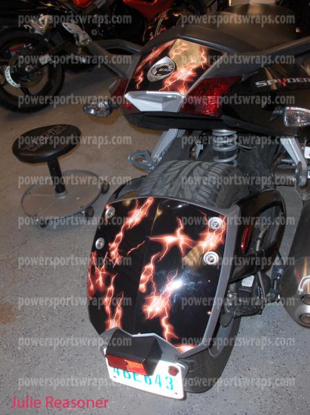orange stars lightning Rear fender