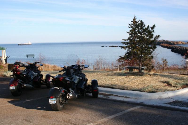 Ore boat coming into the docks in Silver Bay.