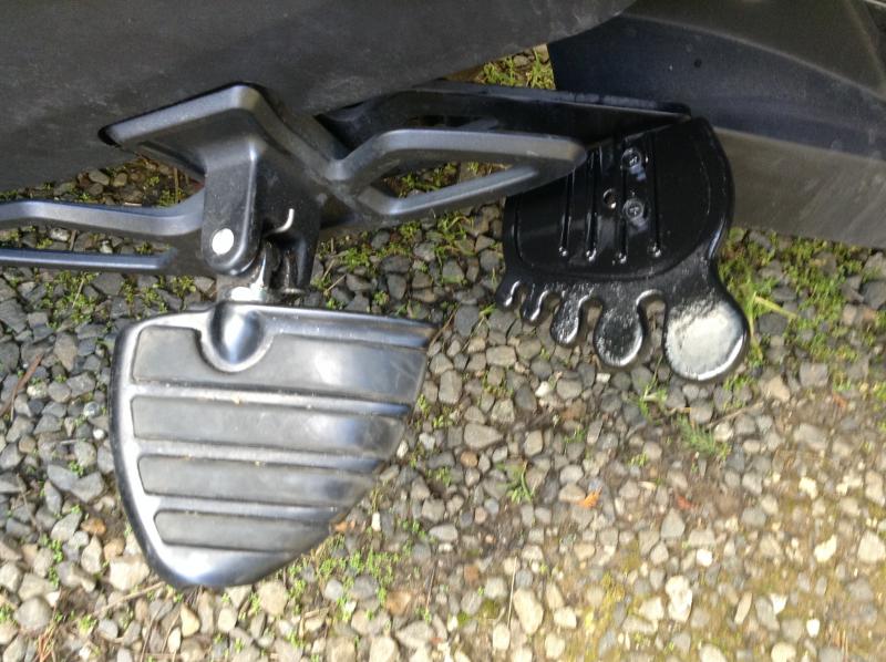 Original foot brake too small, so hubby fixed it!