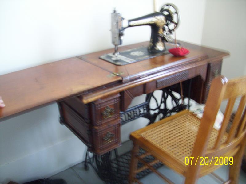 Original Singer treadle machine.