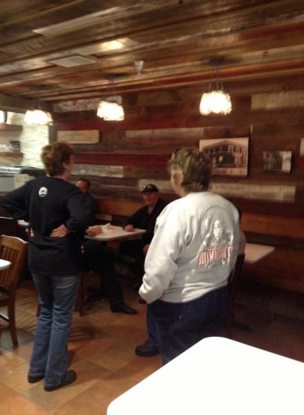 Our gang enjoying ice cream at the dairy.