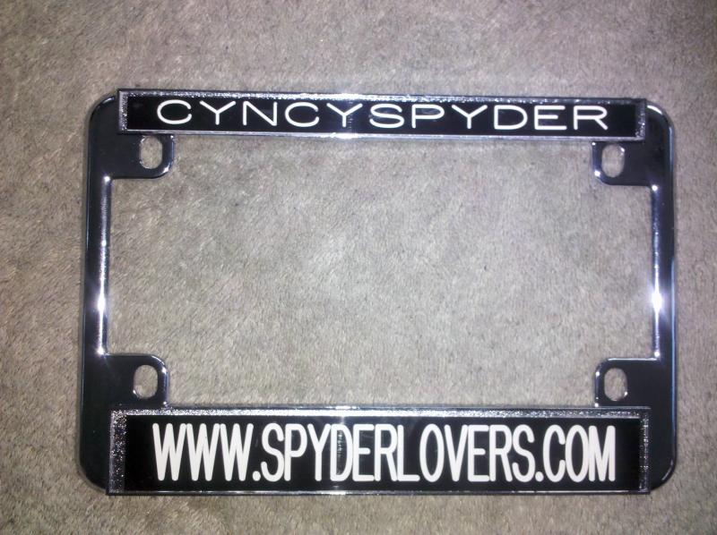 Our New SpYderLovers.com License Plate Frame