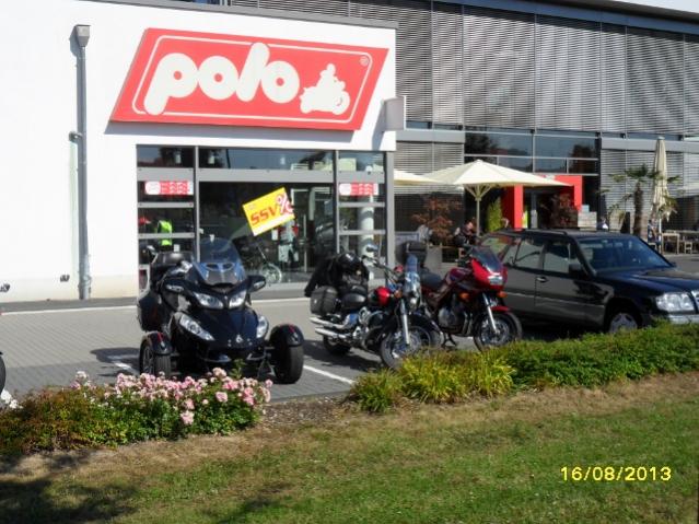 Outside a Motorcycle Accessories Shop in Germany
POLO one of the largest and includes a Cafe 
A popular Biker meeting Place