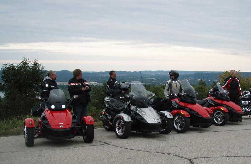 Overlook stop, La Crosse and the Mississippi River Valley in the background.