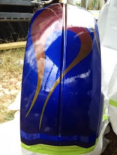 painting the flames on the bike1