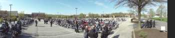panorama of some of the 375 bikes that started in newark
