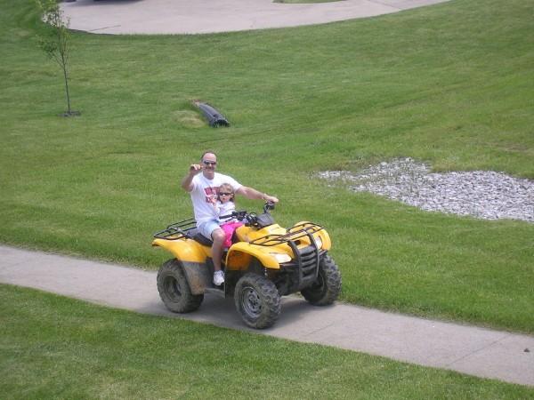 Papa and Jordyn 4-wheelin'