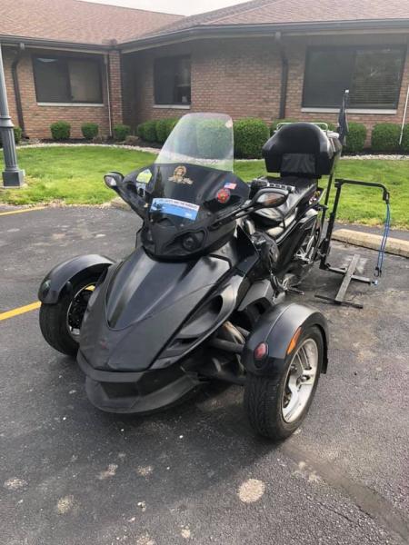 parked, wheelchair rack empty because I'm sitting in it taking the picture