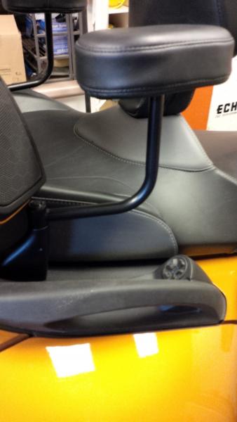 Passenger armrests from Cruiser Customizing. Com  Was purchased as chrome, had to powder coat it black