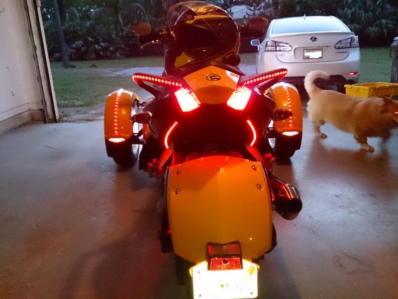 Passenger rail and under tail lights.