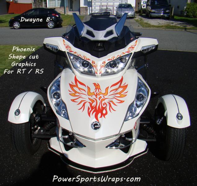 Phoenix RT Trunk shape cut decal. More parts available: Trunk, fenders, headlights, saddlebags.