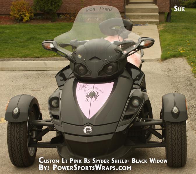 Pink Black widow RS shield- Customize your Spyder with one of our RS Spyder Shield trunk insert kits.