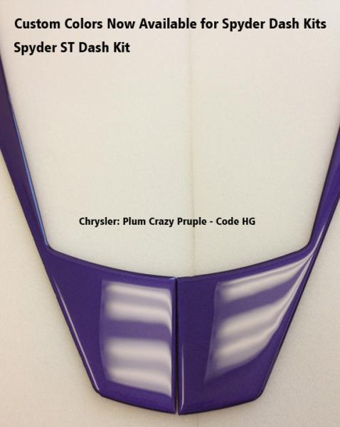 Plum Crazy Purple ST dash Kit- Yes, we now offer custom colors for your Spyder dash kit. RS, ST, RT send us your paint code & we can make your kit mat