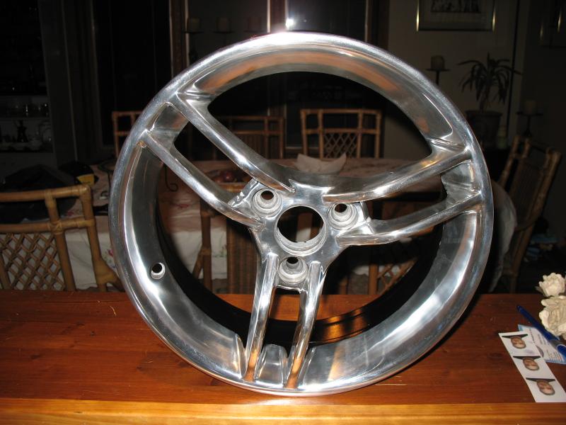 polished front wheel