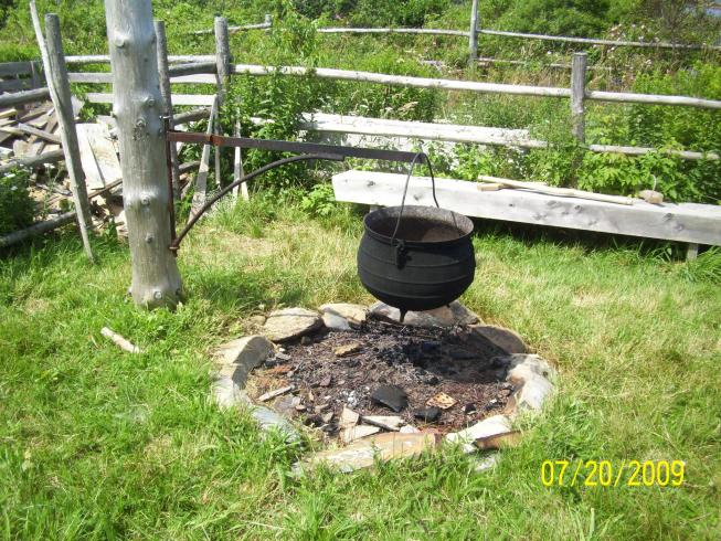 Pot used each day for boiling the potatoes that the pigs like to eat.
