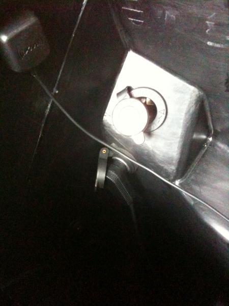 Powerlet switched outlet. this one powers the XM radio XMP3.