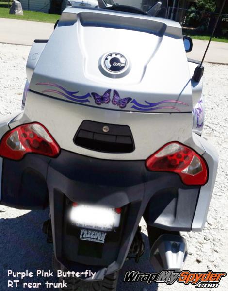 Purple Pink Butterfly rear trunk