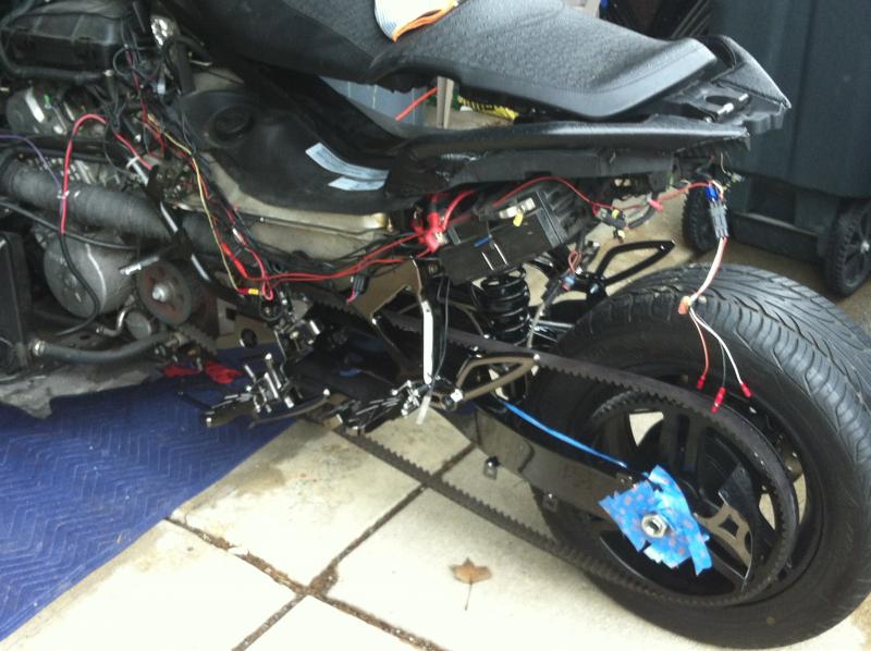 putting on my parts that were black chromed