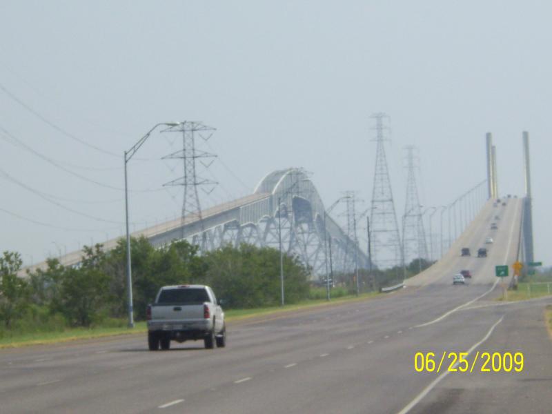Rainbow Bridge (L) and Veterans Memorial Bridge (R), Port Arthur TX