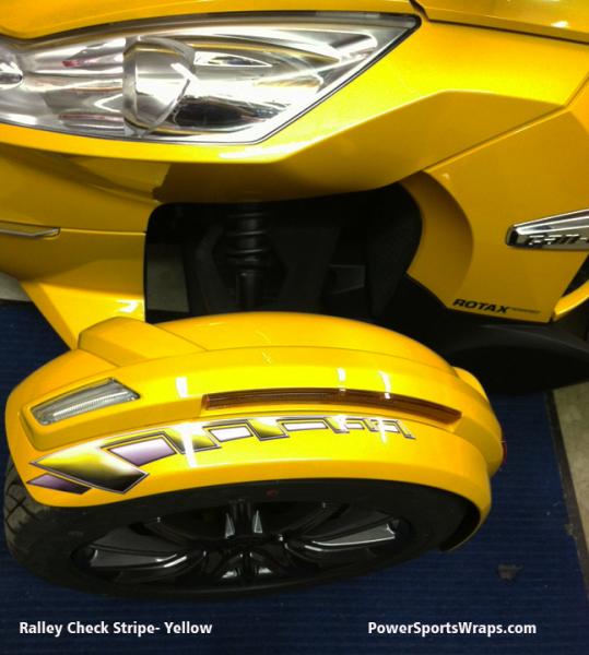 Ralley Check  Yellow - New Fenders..? Here is an idea of how you can dress your fenders up.  Email: Pete@powersportswraps.com
