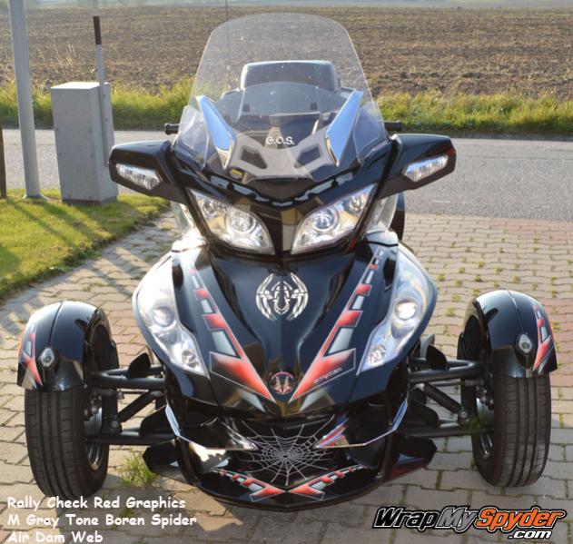 Rally Check Red with Medium Gray tone Boren spider