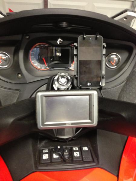 RAM Mount on Handlebar.